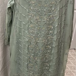 Shaffon with heavy embroidery